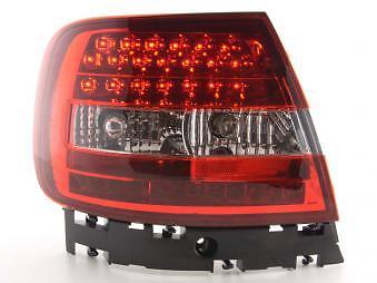 Coppia Fari Fanali Posteriori Tuning LED rosso trasp per A4 Limo (B5) 95-00