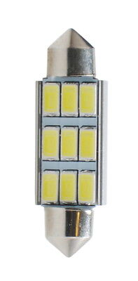 Lampada Led Diodo LED L347W C5W 42mm 9xSMD5630 radiatore CANBUS bianco