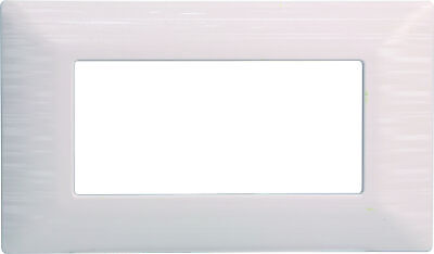 ETTROIT Placca Plastica Serie Solar 4P Colore Bianco Satinato Compatibile Con