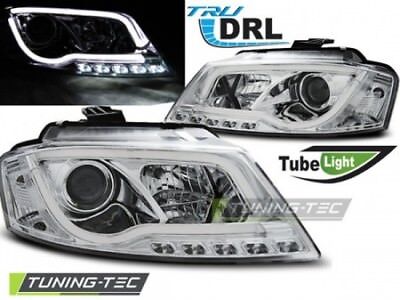Faro Fanale Tuning  A3 8P 08-12 Cromato TUBE LIGHT