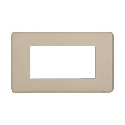 ETTROIT Placca Slim Sottile 4P Serie Moon Colore Sabbia Compatibile Con Bticino