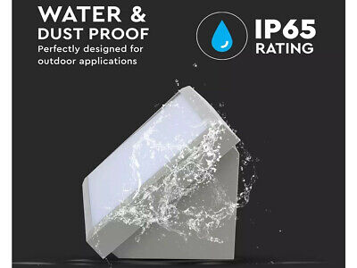 Applique Lampada Led Da Parete Angolare 20W Colore Grigio 4000K IP65 Luce Indir