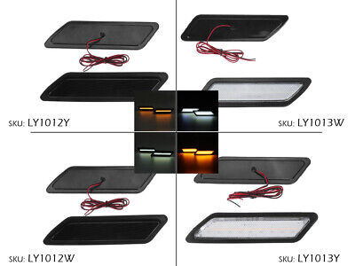 Kit Freccia Laterale a Led Side Marker Lente Trasparente Luce Bianco Per
