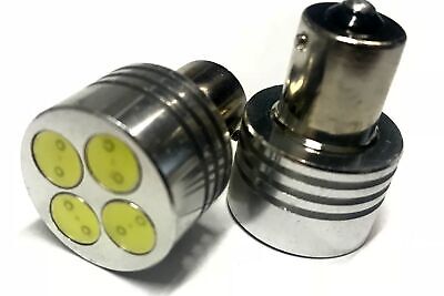 Coppia 2 Lampade Led BA15S 1156 P21W Con 4 Power Da 1W Bianco Freddo 6000K 12V