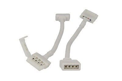 2 PZ Connettori Femmine Con 4 Buchi Morsetto Da 10mm RGB Per Chiudere Striscia B