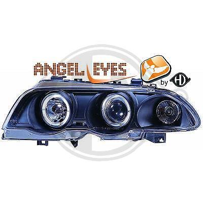 Coppia fari fanali anteriori TUNING Serie 3 E46 98-01 berlina touring nero c