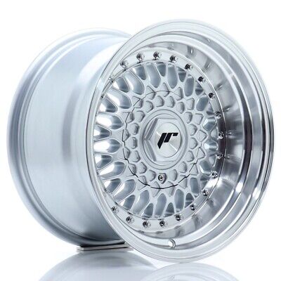 Cerchi JR JR9 15x9 ET10 4x100/108 Silver con rivetti Silver Lip