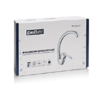 Kit Rubinetto Da Cucina Bocca Alta Con Miscelatore Misura 250x215mm Colore