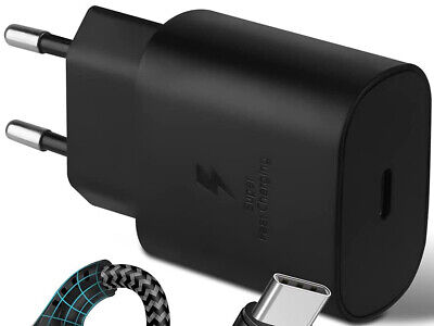 Caricatore USB C 25W Nero Caricabatterie PD Ricarica Ultra Rapida 5V 3A 9V