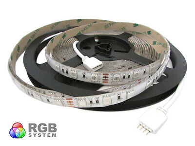 24V Bobina Led RGB 5 Metri 300 Smd 5050 Biadesivi Semi-Impermeabile Per Camion