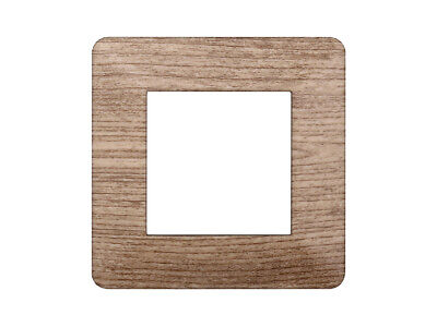 ETTROIT Placca Plastica Serie Starlight 2P Colore Legno Chiaro Compatibile Con