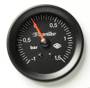 Calibrador de Presión Herramienta Road Italia VDO Style Turbo -1+ 1,5 BAR 52MM