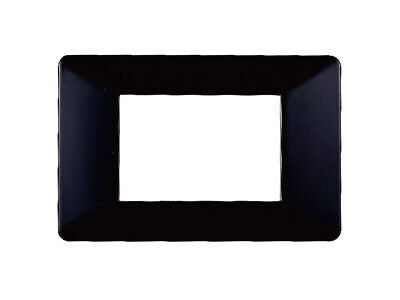 ETTROIT Placca Plastica Serie Starlight 3P Colore Nero Compatibile Con Vimar