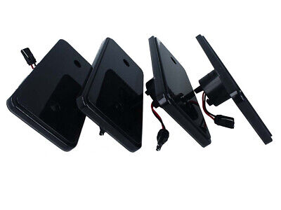 Kit 4 Frecce Laterale a Led Side Marker Lente Nero Fume Luce Arancione