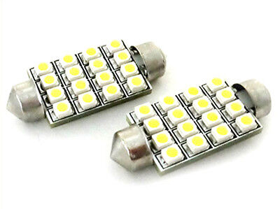 Coppia Lampada Led Siluro Canbus No Errore T11 C5W 37mm 16 SMD Luci Targa 12V