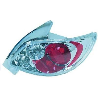 Coppia fari fanali posteriori TUNING 206 98-05 3/5 porte CROMATI