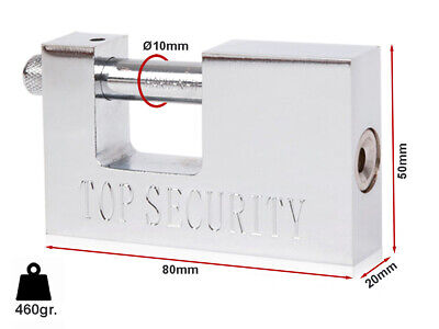 Lucchetto Corazzato Antiscasso 80mm Con 3 Chiavi <ul><li>Lucchetto