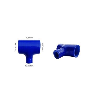 Manicotto blu a T Manitor l.100mm/25mm id.60mm silicone rinforzato 4 strati