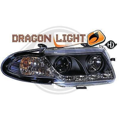 Coppia fari fanali anteriori TUNING F 1991 - 1994 neri con Dayline LED
