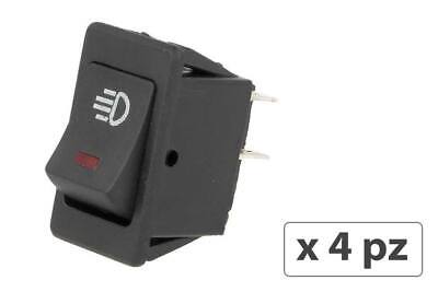 4 PZ Interruttore Bilanciere Quadrato On Off Push Button Switch Pin Con
