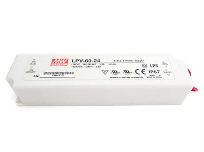 Alimentatore Trasformatore CV MeanWell Impermeabile IP67 24V 60W 2,5A LPV-60-24