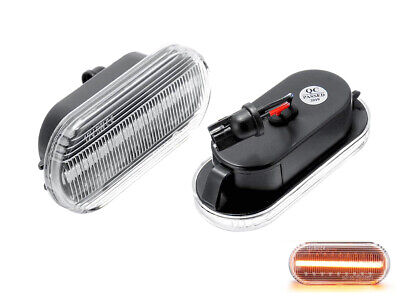 Kit Freccia Laterale a Led Side Marker Lente Trasparente Luce Arancione PerG