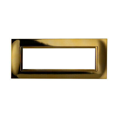 ETTROIT Placca Plastica Quadrata Serie Space 7P Colore Oro Lucido Compatibile