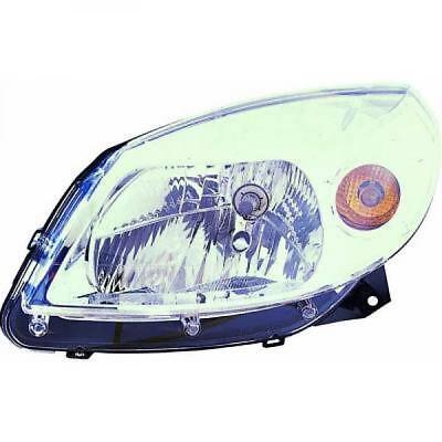 Faro fanale anteriore Sinistro SANDERO 08- H4 cromato per reg elettrica