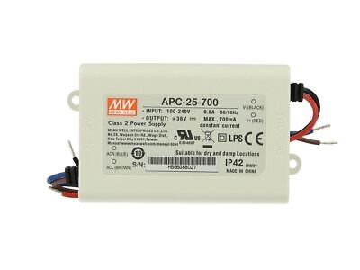 Led Driver CC MeanWell APC-25-700 Trasformatore 700mA 11V-36V DC 25W Corrente