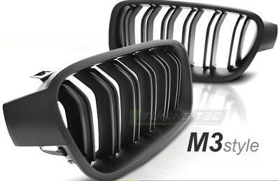 Coppia Griglie Calandre Anteriori Tuning F30 F31 10.2011> M3 LOOK Nero Opaco