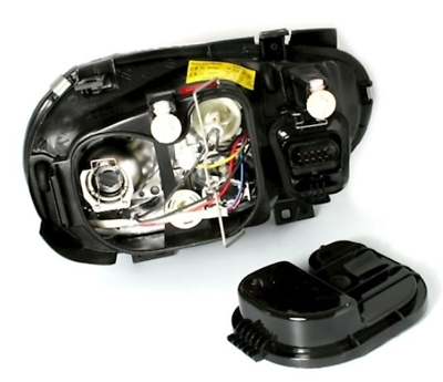 Coppia Fari Fanali Anteriori Tuning G O L F 4 IV 97-03 cromati look R32 H7+H7+H3