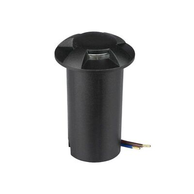 Faretto LED Segnapasso a Cilindro da Interramento 1W con 4 Fasci Luminosi 12V