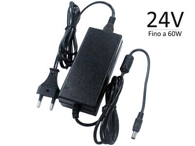 24V Trasformatore Alimentatore CV 2,5A 60W Con Spina da Presa Casa AC220V a DC