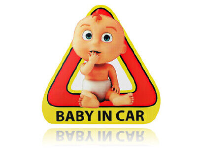 Adesivo Baby In Car Forma Triangolo Misura 17,5X17cm Per Bambini Auto