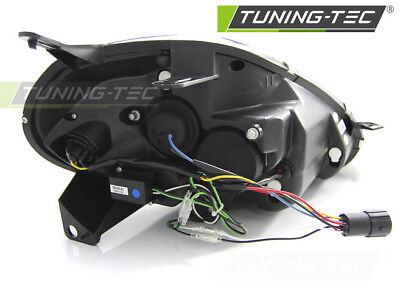 Coppia Fari Fanali Anteriori TUNING GRANDE PUNTO 08-09 Neri REAL DRL LUCI DIURNE