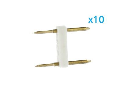 10 PZ Spina Da 2 Pin Passo 13,5mm Per Connessione Bobina Striscia Led Mono