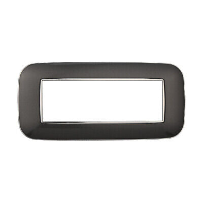 ETTROIT Placca Orbis Serie Moon 6P Colore Acciaio Scuro Compatibile Con Bticino