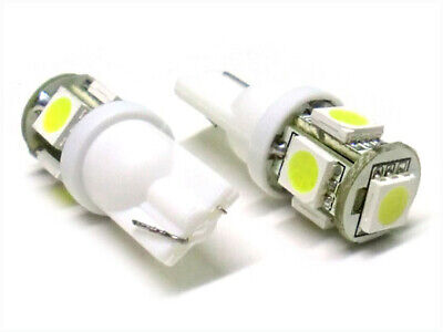 COPPIA Lampada Lampadina Luce LED T10 W5W 24v 5 Smd Bianco Camion Pullman