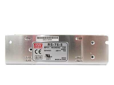 Alimentatore MeanWell CV Trasformatore 5V 60W 12A RS-75-5 Da AC 220V A DC <p