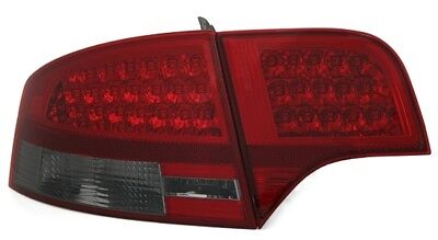 Coppia Fari Fanali Tuning LED Posteriori A4 B7 04-07 Berlina Fume' Rosso