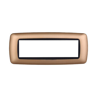 ETTROIT Placca Plastica Bombata Serie Space 7P Colore Oro Compatibile Con