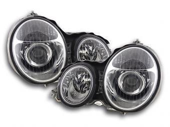 Coppia Fari Fanali Anteriori Tuning classe E W210 95-98 nero
