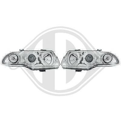 Coppia Fari Fanali Anteriori Tuning 94-98 chrome con anelli ANGEL EYES