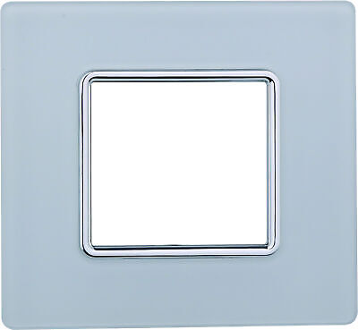 ETTROIT Placca In Vetro Serie Solar 2P Colore Bianco Compatibile Con Bticino