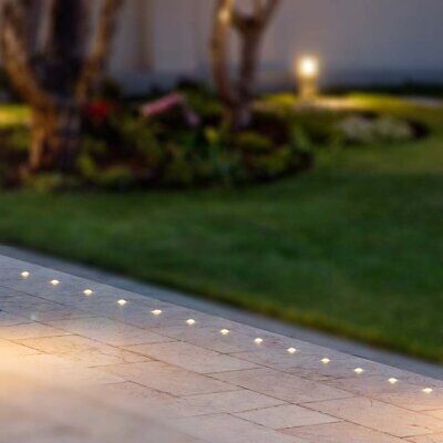 Faretto LED Segnapasso a Cilindro da Interramento 1W con 4 Fasci Luminosi 12V