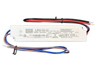 MeanWell LPH-18-12 Alimentatore 18W 12V 1,5A IP67 <ul><li>MeanWell