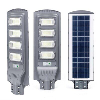 Lampione Solare a LED 200W Luce Fredda 6500K IP65 con Sensore di Movimento e