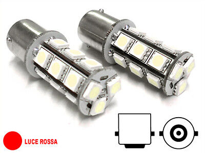 Lampada Led BA15S 1156 P21W 18 Smd Rosso 12V Luci Posizione Posteriore