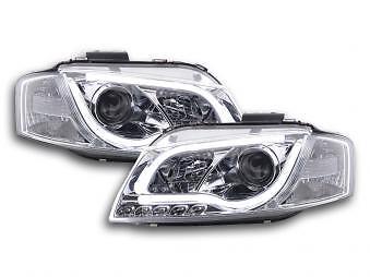 Coppia Fari Fanali Anteriori Tuning Dayline DRL LTI CCFL A3 8P/8PA 03-08