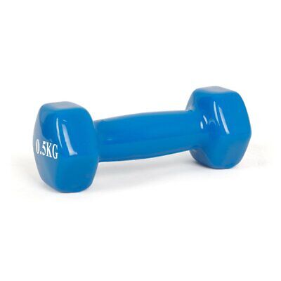 Ghisa Manubrio per Palestra Ricoperto di Gomma 0.5 Kg <ul><li>Manubri Rivestiti